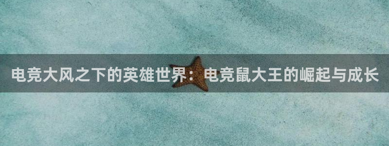 雷火电竞平台app下载：电竞大风之下的英雄世界：电竞鼠大王的崛起与成长